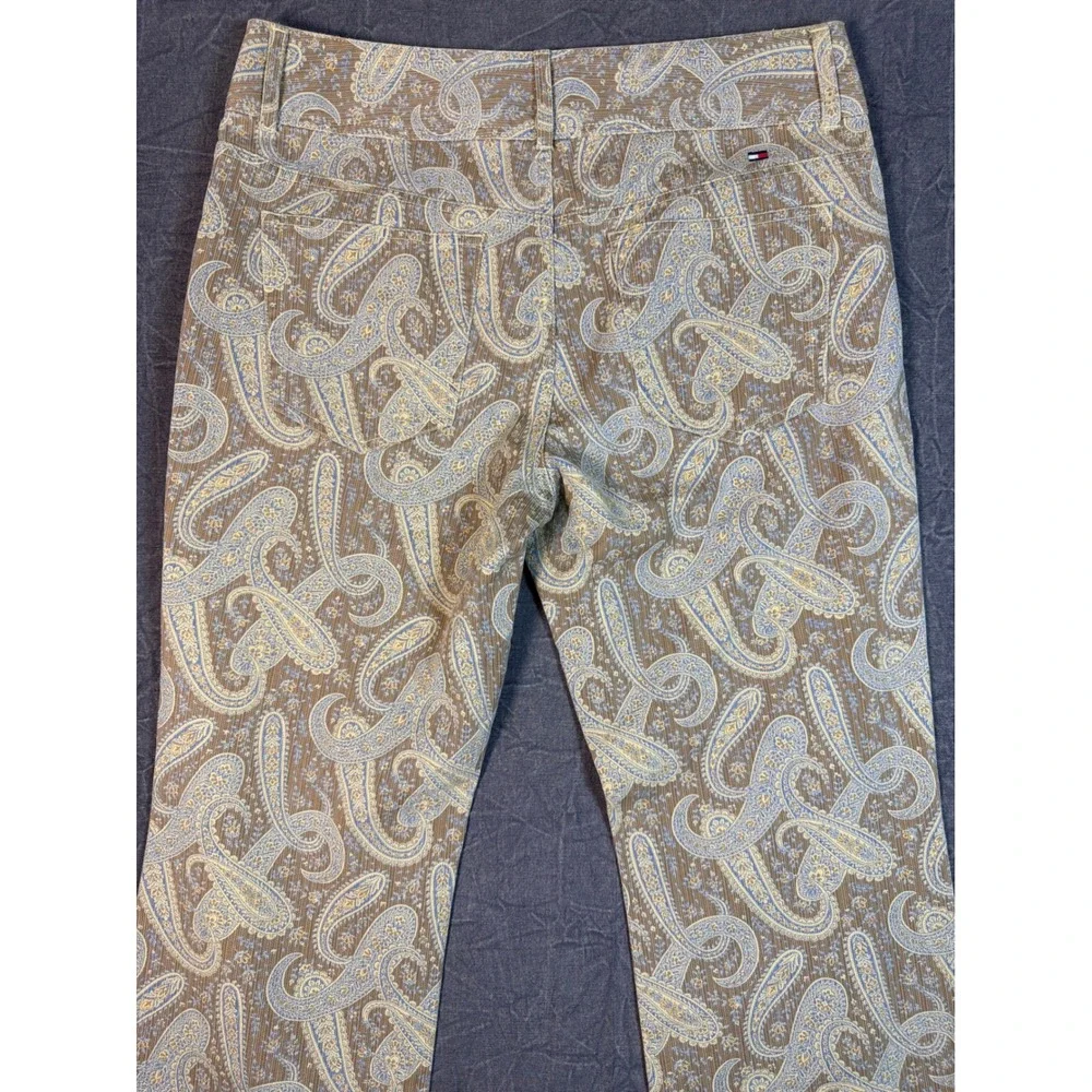 Tommy‎ Hilfiger Jeans Womens Tan Paisley Corduroy Bootcut Pants Size 12 34x31
